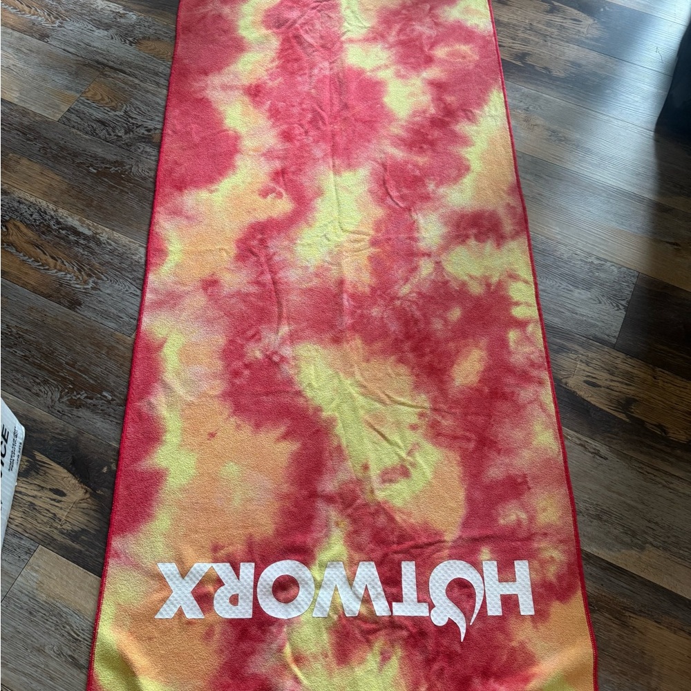 HOTWORX Red and Yellow Tie-Dye Towel